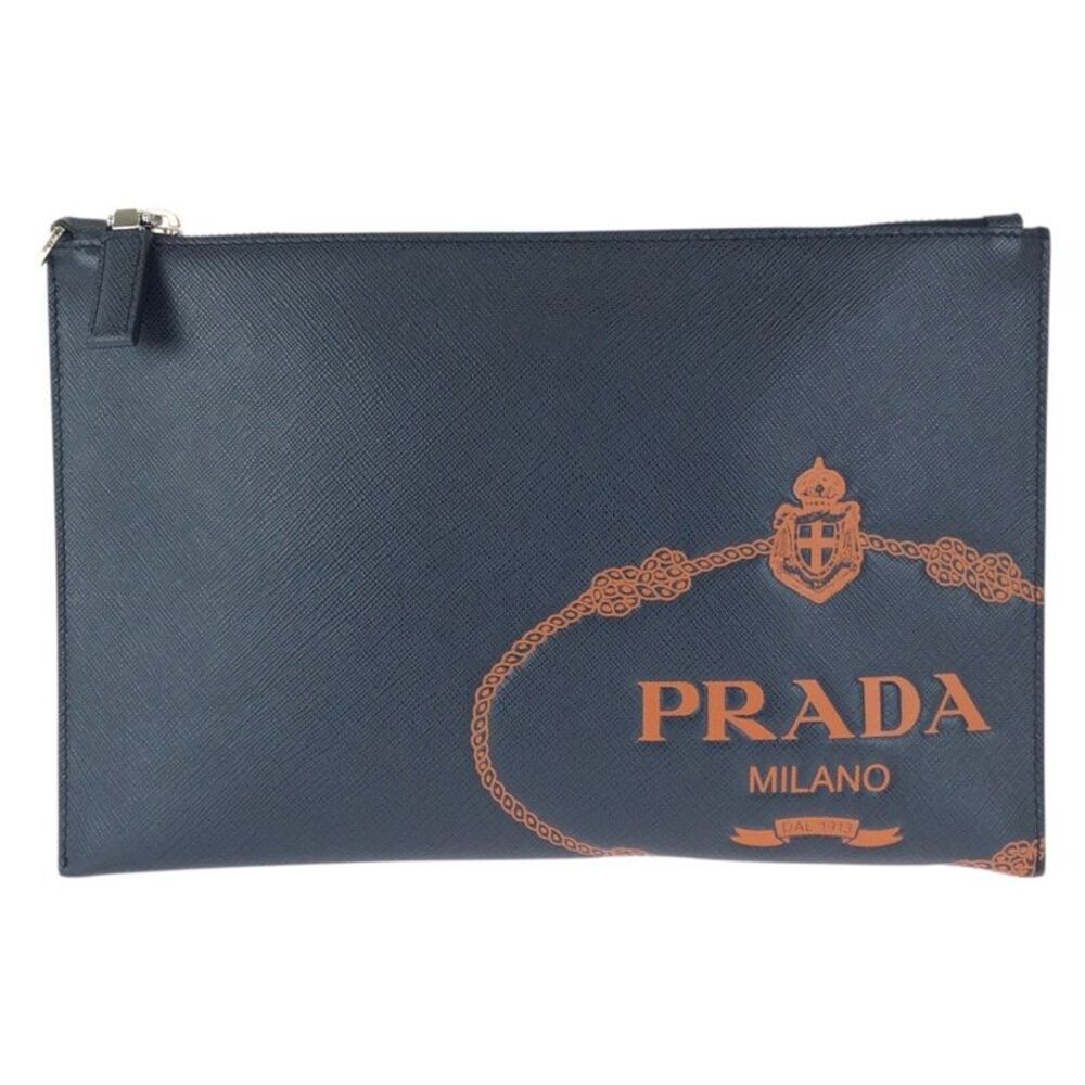 Prada Saffiano Leather Clutch Bag